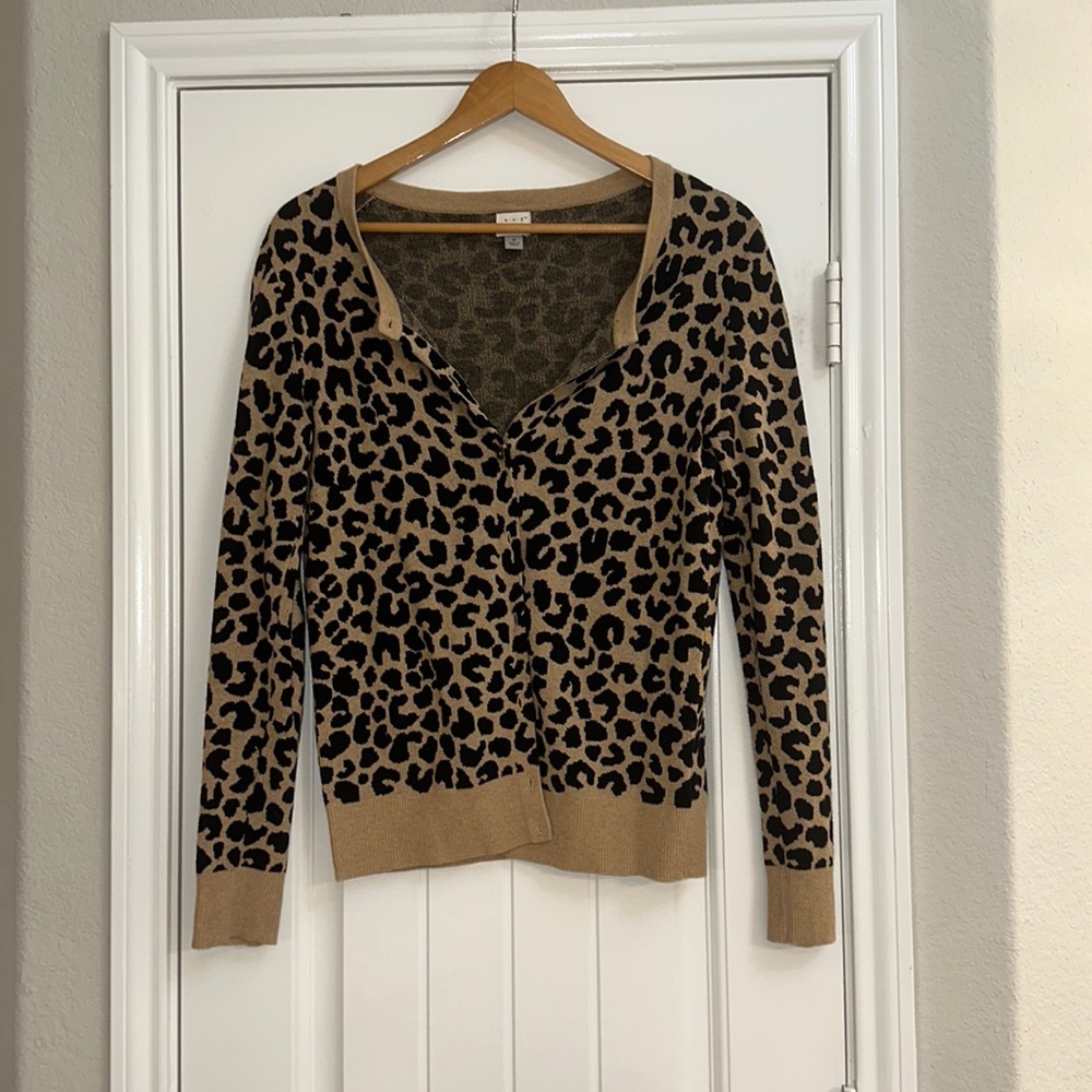 leopard print cardigan